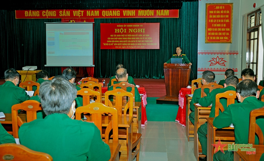 Binh đoàn 15 quán triệt, triển khai thực hiện kết luận, quy định của Ban Chấp hành Trung ương 